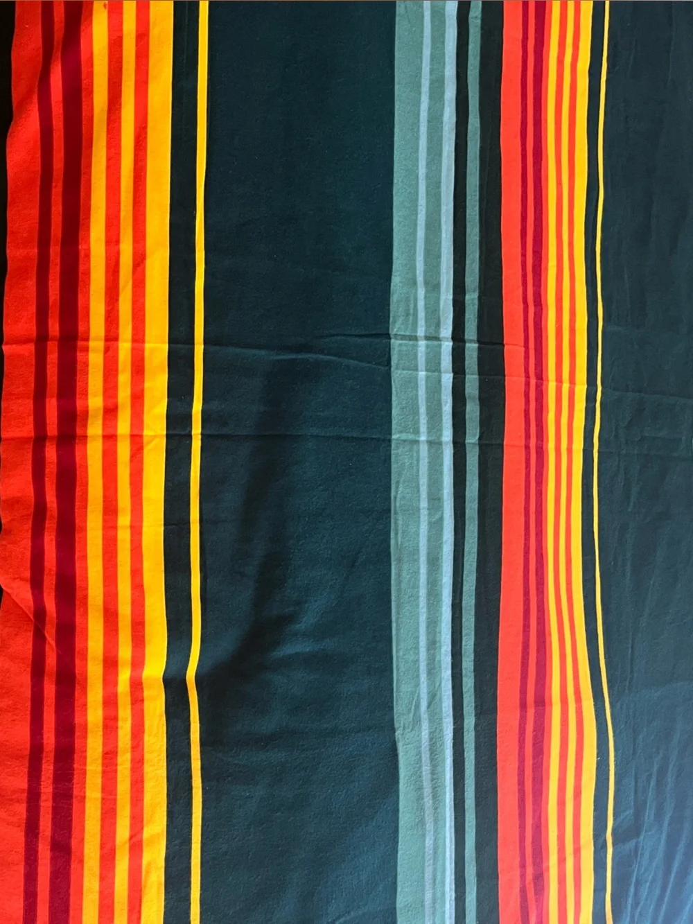 Pendleton striped blanket Glacier Park 100% cotton lightweight 54” x 68”